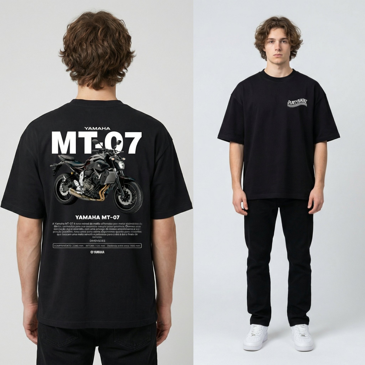 Streetwear Brand Graphics - ヤマハ MT-07 ネイキッドバイクスタイルレーシングバイクブランド Tシャツ男性女性グラフィック Tシャツ綿夏ストリートウェア