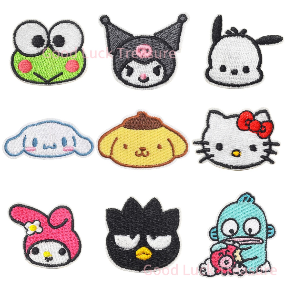 Streetwear Brand Stickers - 新しいサンリオかわいい刺繍アイロン接着パッチアニメファッション漫画 Diy バッグ帽子服縫製アップリケステッカーバッジ装飾