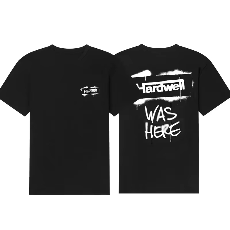 Streetwear Brand Label - WAS HERE DJ チャンピオンエース電子音楽レーベルブランド Tシャツコットングラフィック Tシャツ男性女性夏ストリートウェア