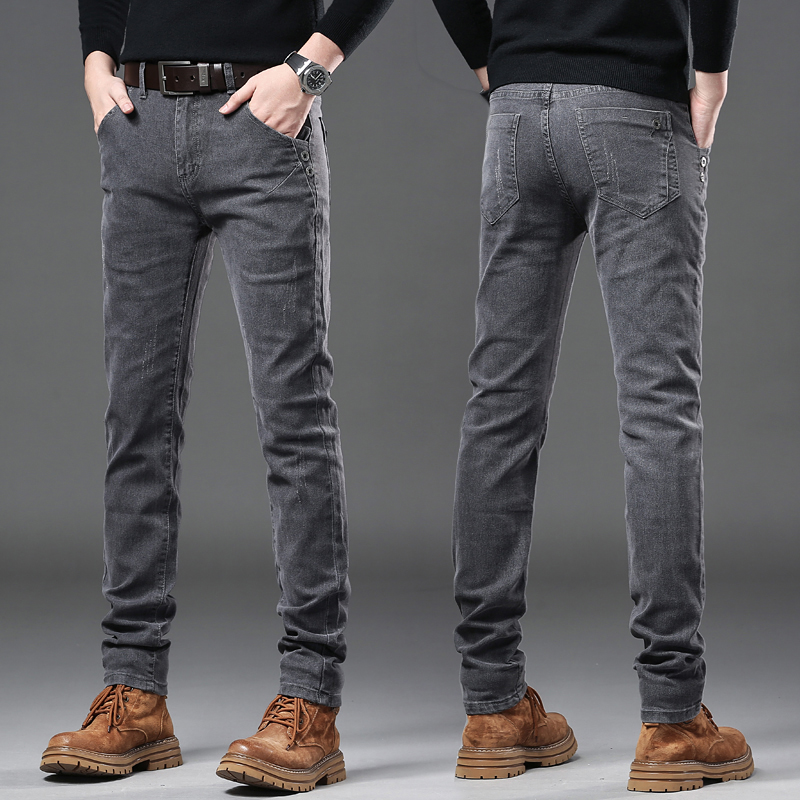 Streetwear Brand Denim - メンズストレッチジーンズ,タイトフィット,韓国スタイル,ブランド,ストリートウェア,快適,新品