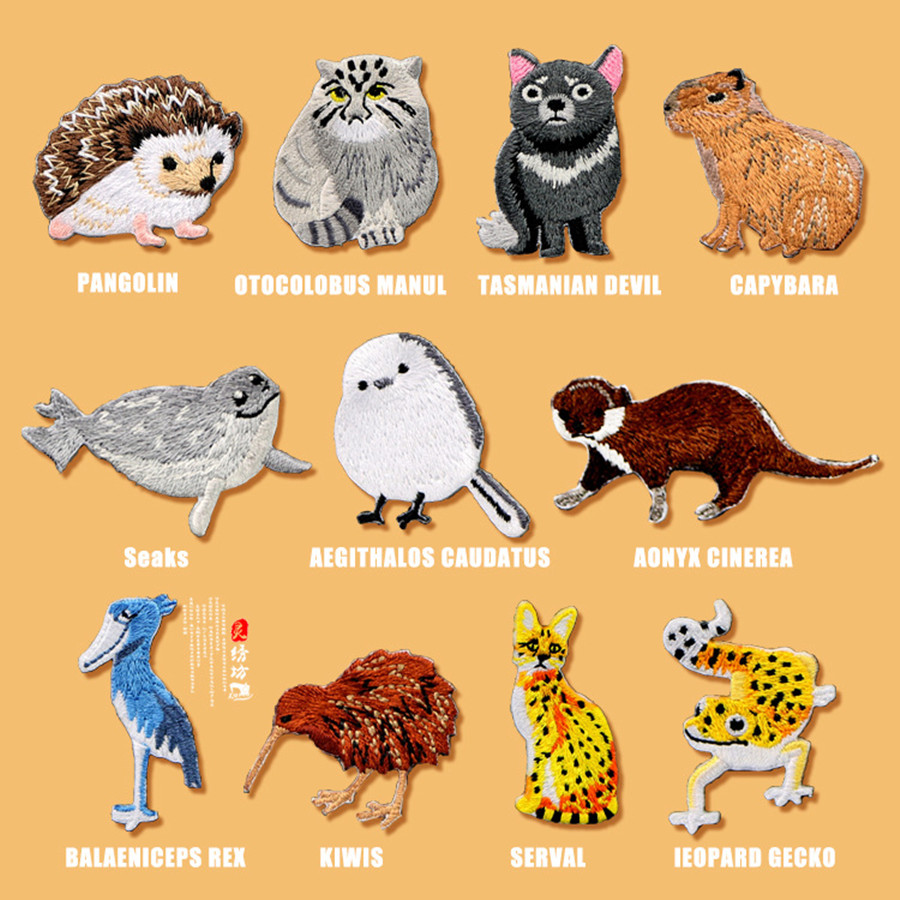 Streetwear Brand Stickers - 1 Pc 刺繍かわいいレア動物ハリネズミシールステッカーアイアンでドレスジャケット服パッチ衣服アップリケ DIY アクセサリー