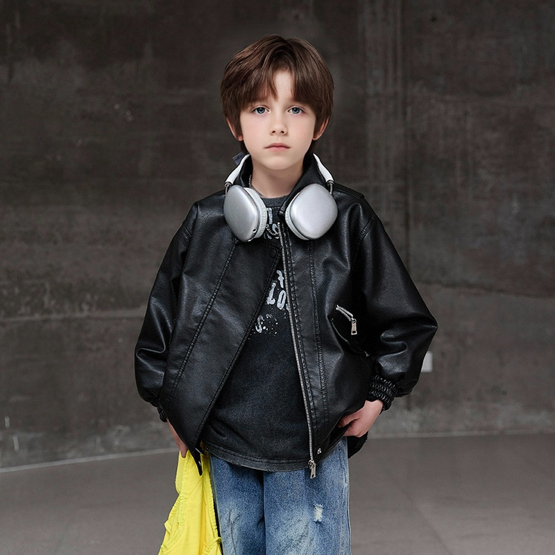 男の子ダークグリーン防水防風コート 2-12Y 子供ブラック - Streetwear Brands Logo のレビューと価格