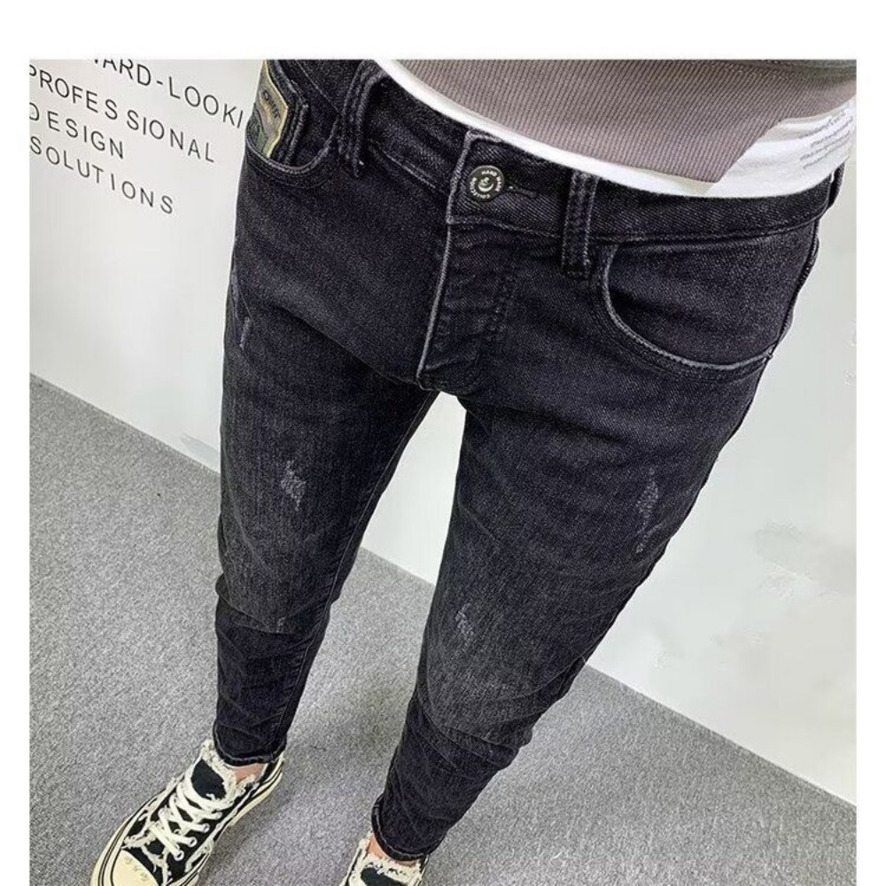 メンズスリムフィットデニムジーンズ,単色,カジュアル,ラグジ - Streetwear Brand Denim のレビューと価格