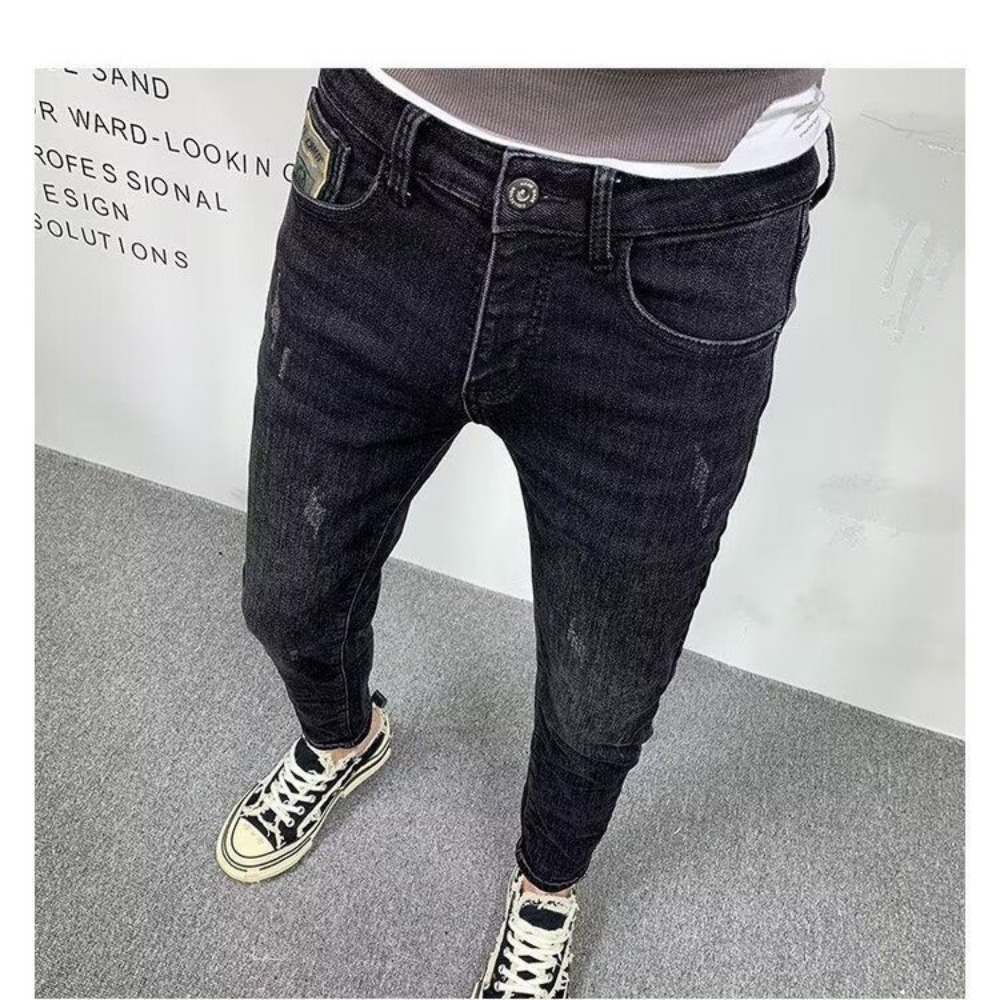 メンズスリムフィットデニムジーンズ,単色,カジュアル,ラグジ - Streetwear Brand Denim のレビューと価格