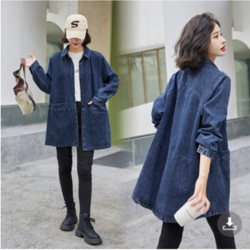 高級ブランドの女性ポロネックオーバーサイズデニムジャケットブ - Streetwear Brand Denim のレビューと価格