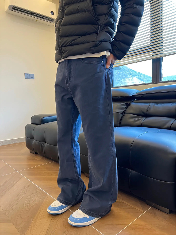 クリーンフィット フレンチワーク ブルー メンズ 秋冬 スト - Streetwear Brand Denim のレビューと価格