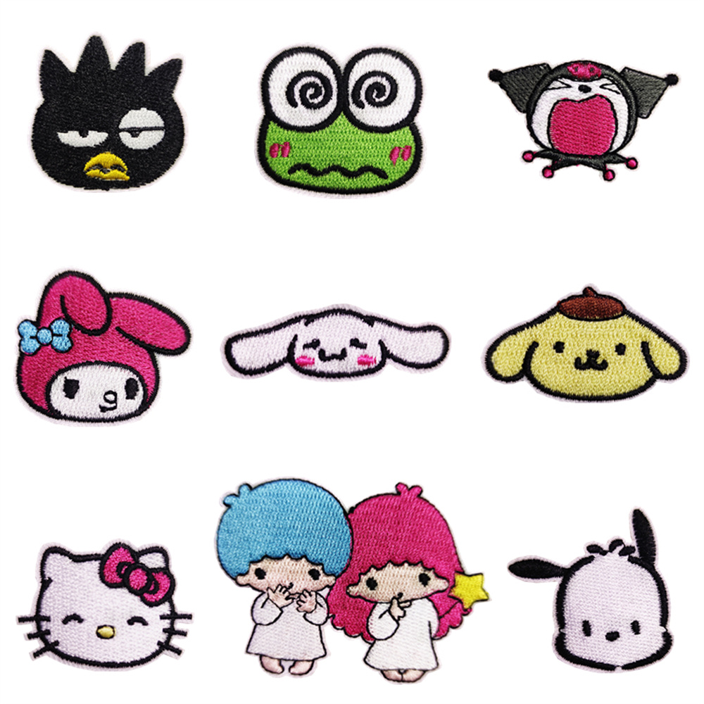 新しいサンリオかわいい刺繍アイロン接着パッチアニメファッショ - Streetwear Brand Stickers のレビューと価格