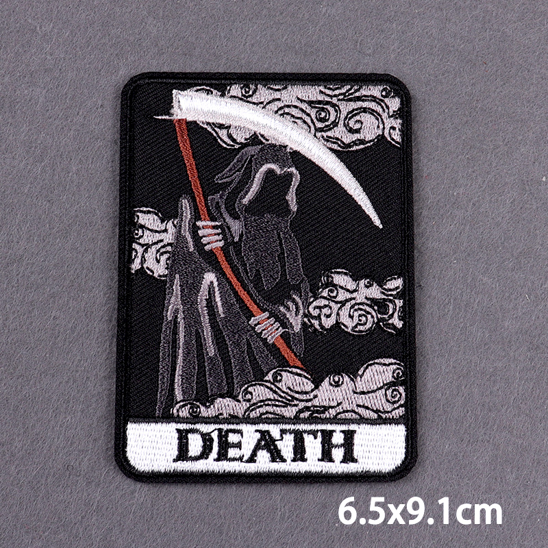 死の刺繍アイロン接着パッチ衣類用 DIY アップリケパッチ服 - Streetwear Brand Stickers のレビューと価格