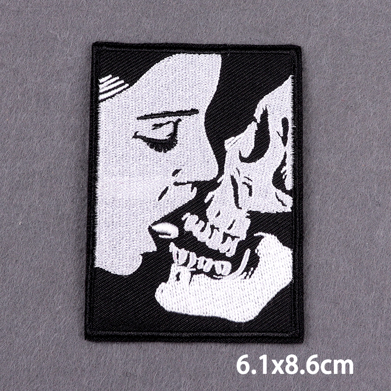 死の刺繍アイロン接着パッチ衣類用 DIY アップリケパッチ服 - Streetwear Brand Stickers のレビューと価格