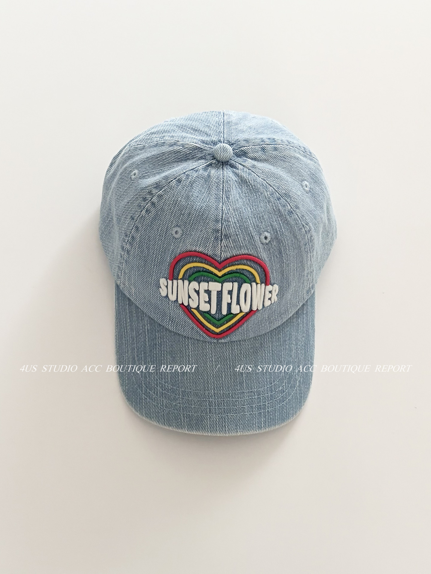 刺繍入りヴィンテージウォッシュドデニムベースボールキャップ  - Streetwear Brand Denim のレビューと価格