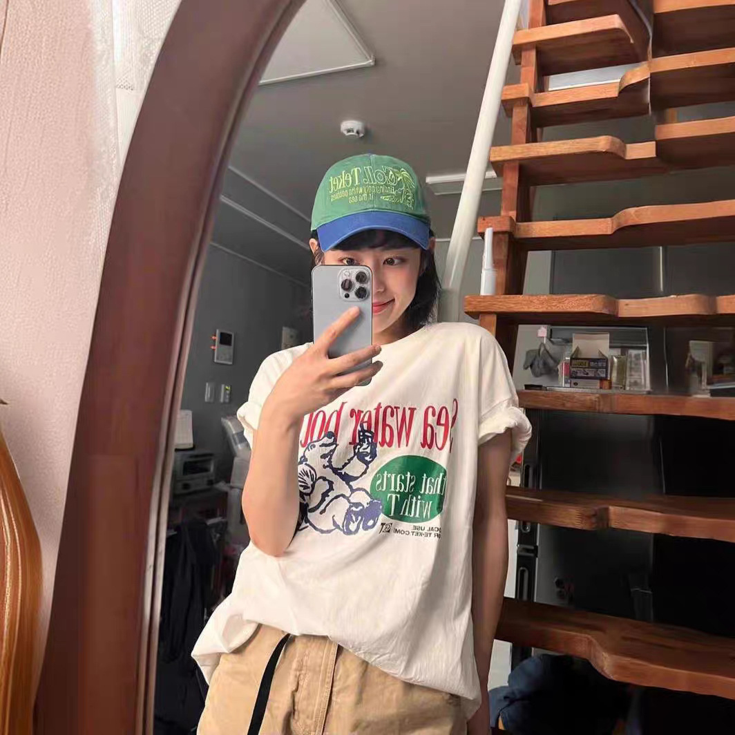 夏新作ルーズシロクマプリント Tシャツユニセックスカジュアル - Streetwear Brand Label のレビューと価格