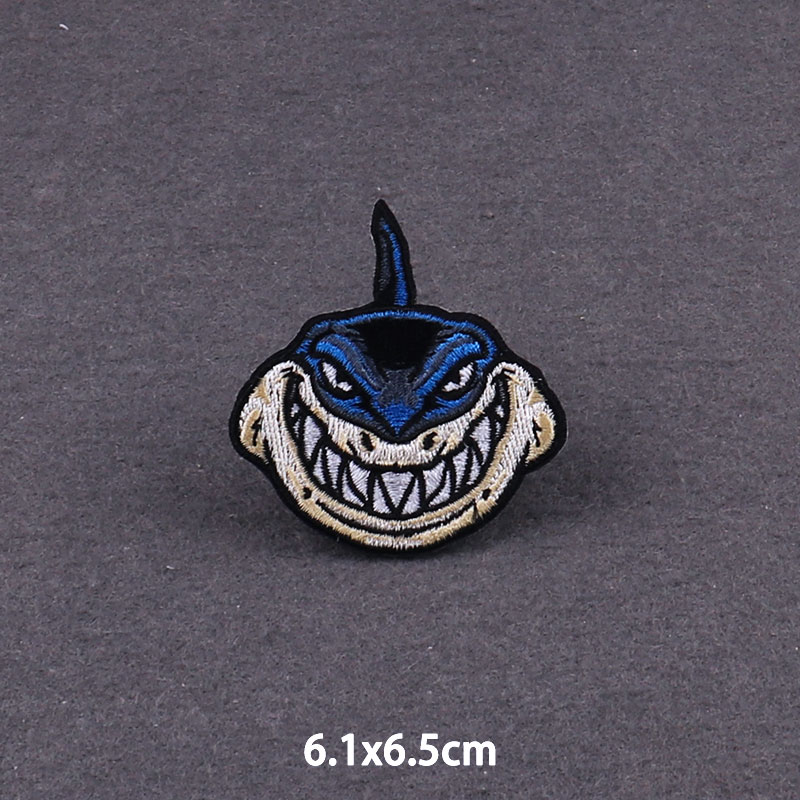 パンク動物サメ DIY 可融性衣料用パッチアイアンで刺繍パッ - Streetwear Brand Stickers のレビューと価格