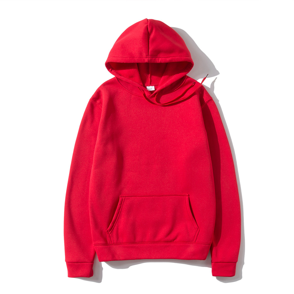 男性女性パーカースウェットファッション無地赤黒グレーピンクフ - Streetwear Brand Red のレビューと価格