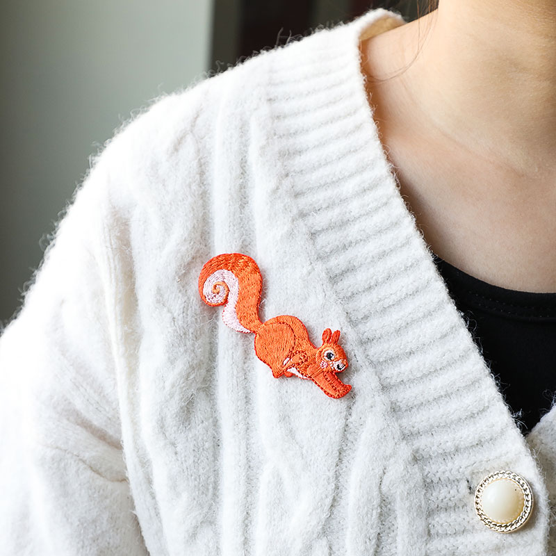 Ahyonniex 1ピース刺繍かわいいリスパッチキャップバ - Streetwear Brand Stickers のレビューと価格