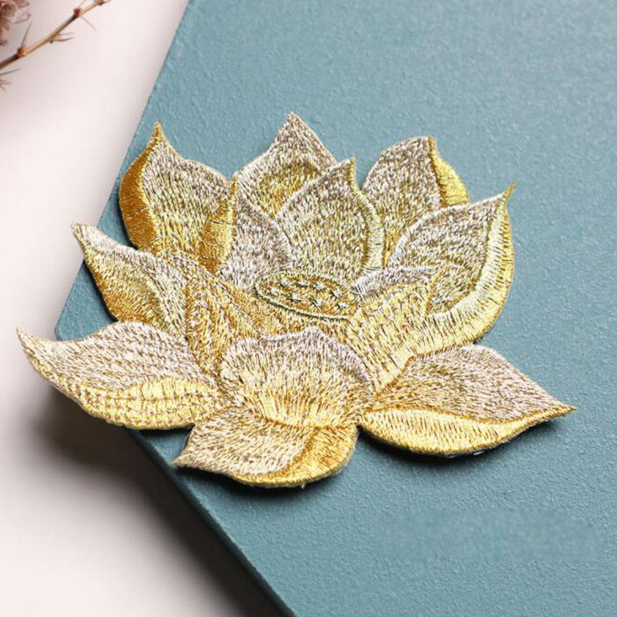 衣類用ピンクの蓮の花パッチ,ステッカーに鉄,ドレスとバッグの - Streetwear Brand Stickers のレビューと価格