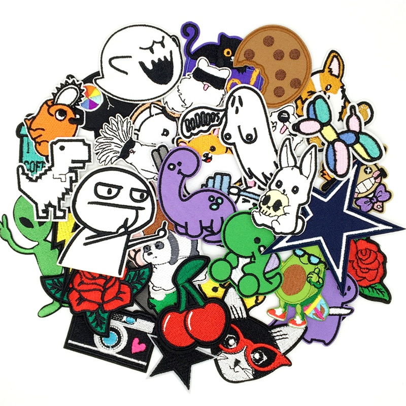 混晶漫画の刺amineパッチ,アイロンパッチ,衣類用,アップ - Streetwear Brand Stickers のレビューと価格