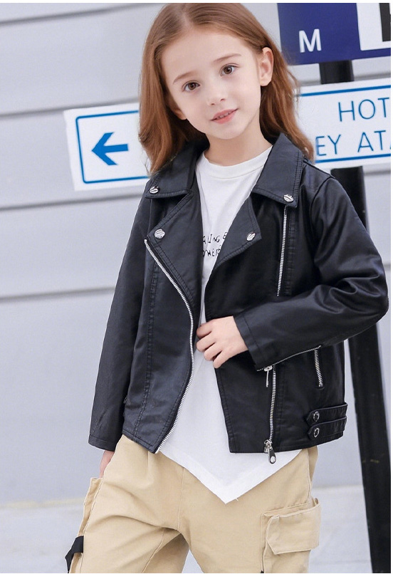 3-12Y 新年女の子ブラックロックオートバイ Pu レザー - Streetwear Brand Of The Year のレビューと価格