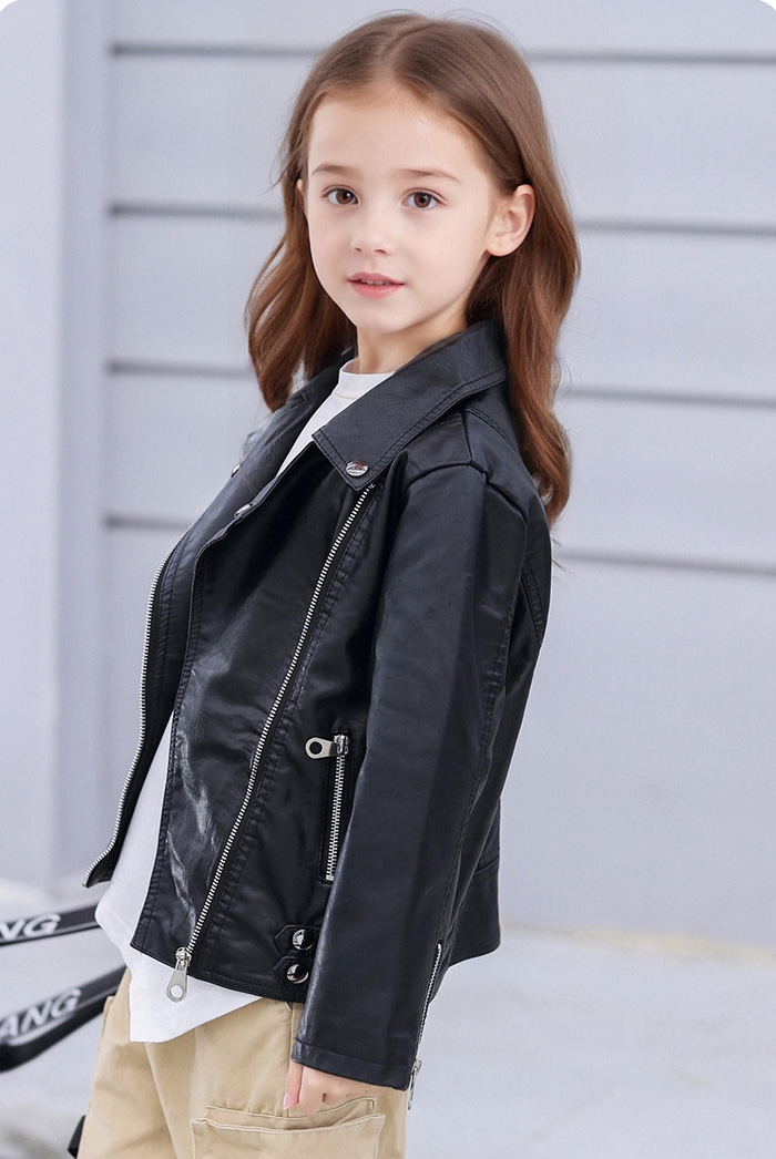 3-12Y 新年女の子ブラックロックオートバイ Pu レザー - Streetwear Brand Of The Year のレビューと価格