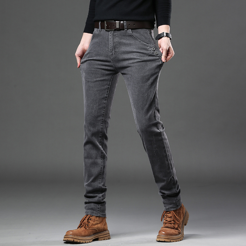 メンズストレッチジーンズ,タイトフィット,韓国スタイル,ブラ - Streetwear Brand Denim のレビューと価格