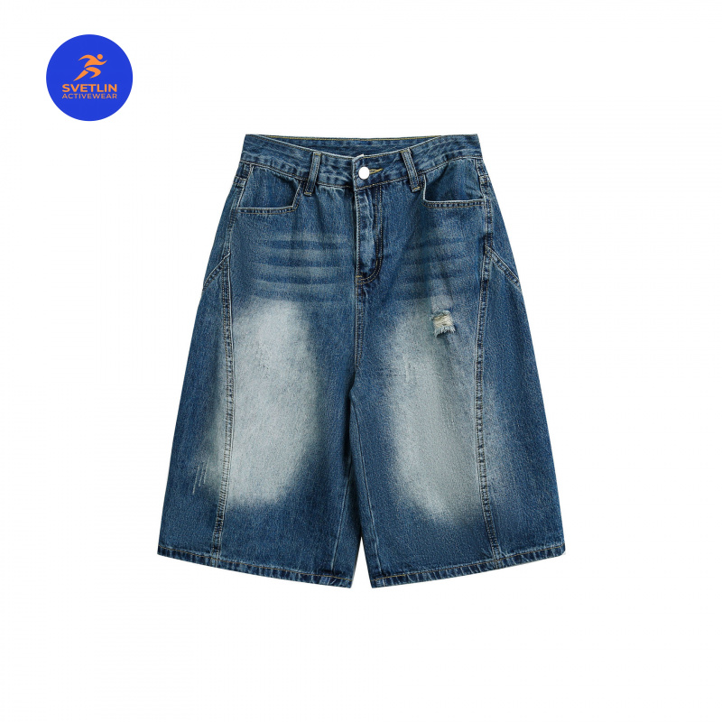 MAQVOB高級品質EU USサイズジーンズショーツストリー - Streetwear Brand Denim のレビューと価格