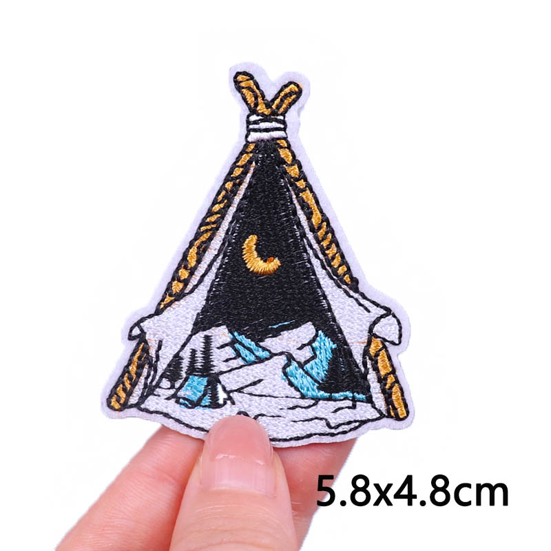 屋外アイアンで衣類用パッチキャンプ刺繍衣料用パッチ熱接着パッ - Streetwear Brand Stickers のレビューと価格