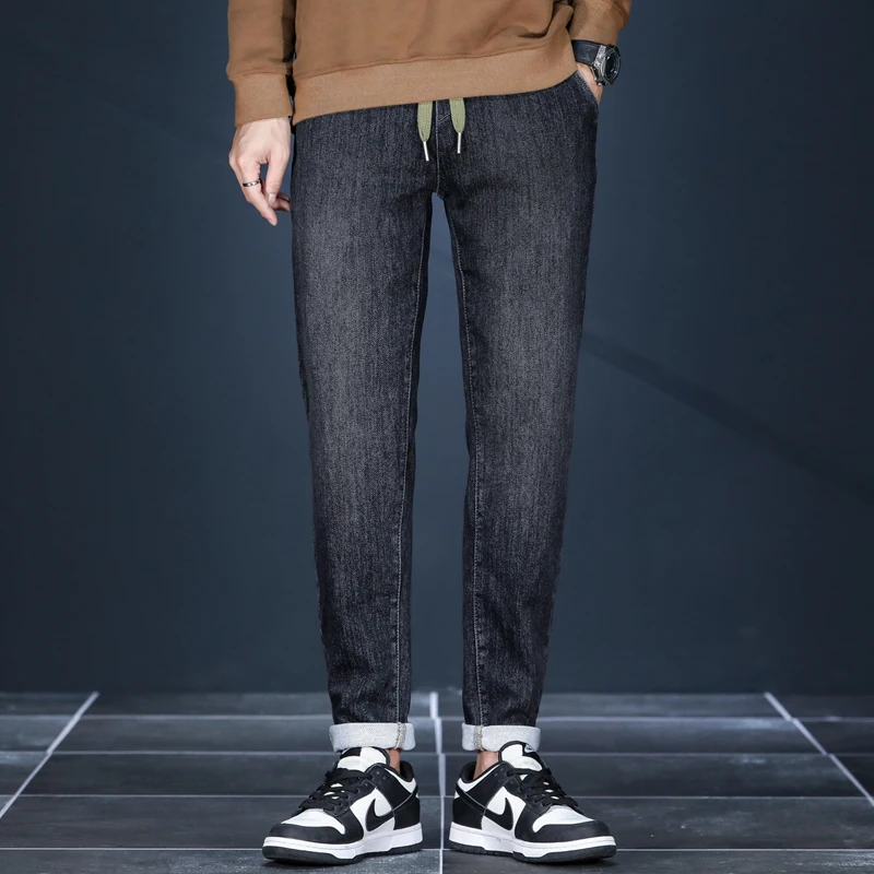 ブランドメンズ新秋ジーンズブラックグレーストレッチスリムスト - Streetwear Brand Denim のレビューと価格