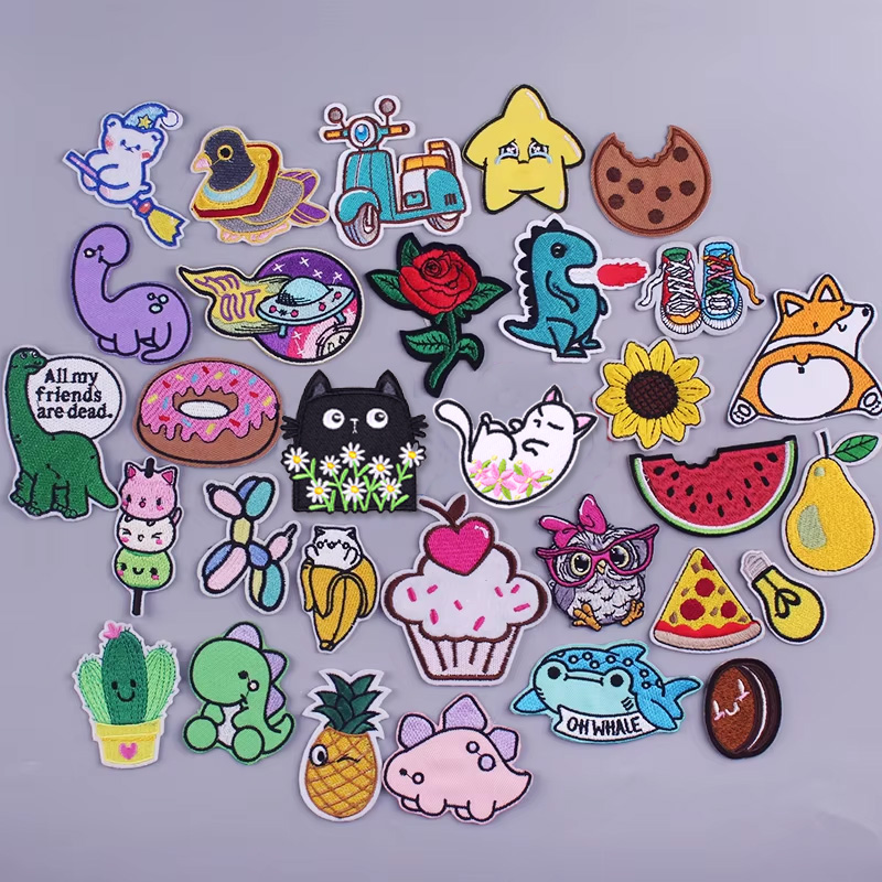 かわいい動物恐竜パッチアイアンで刺繍衣料用漫画アニメパッチ子 - Streetwear Brand Stickers のレビューと価格