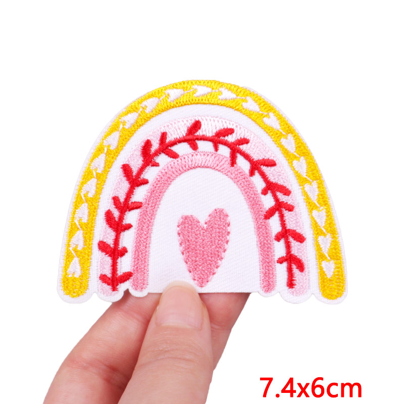 漫画虹刺繍衣料用パッチアイアンでパッチ子供服花刺繍パッチ D - Streetwear Brand Stickers のレビューと価格
